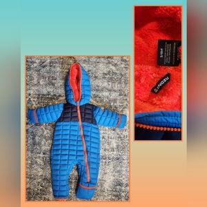 Blue/Neon Orange Snozu Snowsuit 3-6m $25